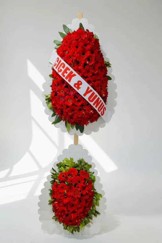 Kırmızı Gerbera Çelenk