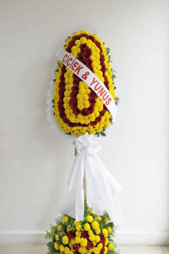 Kasımpatı ve Gerbera Çelenk