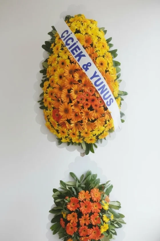 Sarı Gerbera Çelenk