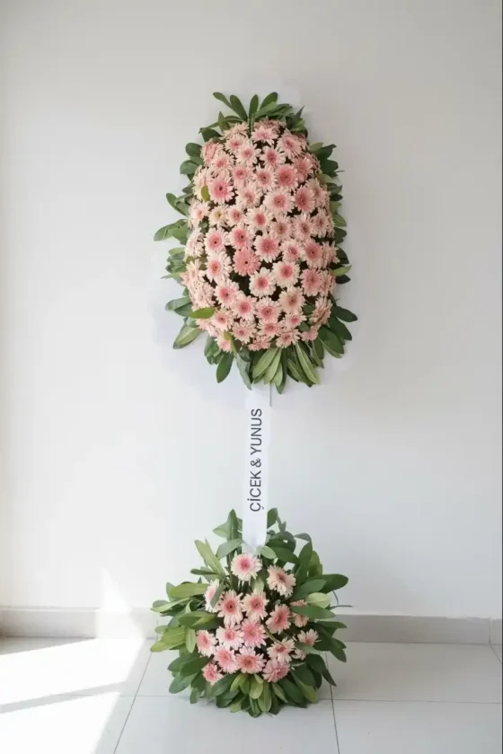 Pembe Gerbera Çelenk